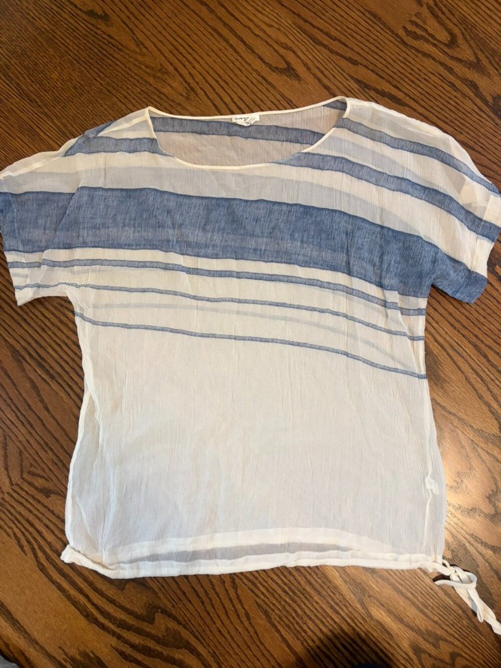 Club Monaco Sheer Striped Blouse
